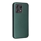 For Motorola Edge 50 Pro Carbon Fiber Texture Flip Leather Phone Case(Green) - 3