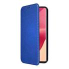 For Motorola Edge 50 Fusion Carbon Fiber Texture Flip Leather Phone Case(Blue) - 2