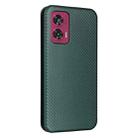 For Motorola Edge 50 Fusion Carbon Fiber Texture Flip Leather Phone Case(Green) - 3