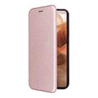 For Motorola Edge 50 Ultra Carbon Fiber Texture Flip Leather Phone Case(Pink) - 2