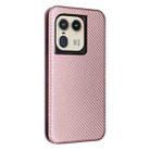 For Motorola Edge 50 Ultra Carbon Fiber Texture Flip Leather Phone Case(Pink) - 3