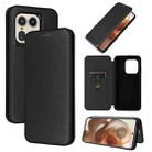 For Motorola Edge 50 Ultra Carbon Fiber Texture Flip Leather Phone Case(Black) - 1