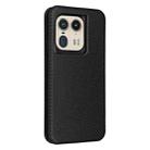 For Motorola Edge 50 Ultra Carbon Fiber Texture Flip Leather Phone Case(Black) - 3