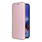 For Motorola Moto G54 5G / G64 / G64y Carbon Fiber Texture Flip Leather Phone Case(Pink) - 2