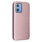 For Motorola Moto G54 5G / G64 / G64y Carbon Fiber Texture Flip Leather Phone Case(Pink) - 3