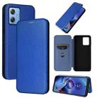 For Motorola Moto G54 5G / G64 / G64y Carbon Fiber Texture Flip Leather Phone Case(Blue) - 1