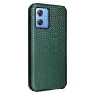 For Motorola Moto G54 5G / G64 / G64y Carbon Fiber Texture Flip Leather Phone Case(Green) - 3