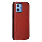 For Motorola Moto G54 5G / G64 / G64y Carbon Fiber Texture Flip Leather Phone Case(Brown) - 3