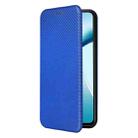 For Motorola Moto G85 Carbon Fiber Texture Flip Leather Phone Case(Blue) - 2