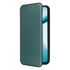 For Motorola Moto G85 Carbon Fiber Texture Flip Leather Phone Case(Green) - 2