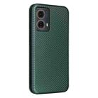 For Motorola Moto G85 Carbon Fiber Texture Flip Leather Phone Case(Green) - 3