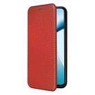 For Motorola Moto G85 Carbon Fiber Texture Flip Leather Phone Case(Brown) - 2