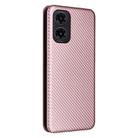 For Motorola Moto G35 Carbon Fiber Texture Flip Leather Phone Case(Pink) - 3