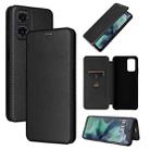 For Motorola Moto G35 Carbon Fiber Texture Flip Leather Phone Case(Black) - 1