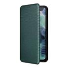 For Motorola Moto G35 Carbon Fiber Texture Flip Leather Phone Case(Green) - 2