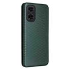 For Motorola Moto G35 Carbon Fiber Texture Flip Leather Phone Case(Green) - 3