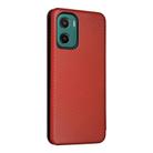 For Motorola Moto G05 / E15 Carbon Fiber Texture Flip Leather Phone Case(Brown) - 3