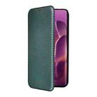 For Motorola Edge 60 Pro Carbon Fiber Texture Flip Leather Phone Case(Green) - 2