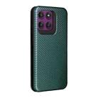 For Motorola Edge 60 Pro Carbon Fiber Texture Flip Leather Phone Case(Green) - 3