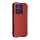 For Motorola Edge 60 Pro Carbon Fiber Texture Flip Leather Phone Case(Brown) - 3
