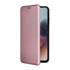 For Motorola Moto G56 / G66j / G66y 5G Carbon Fiber Texture Flip Leather Phone Case(Pink) - 2