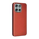 For Motorola Moto G56 / G66j / G66y 5G Carbon Fiber Texture Flip Leather Phone Case(Brown) - 3