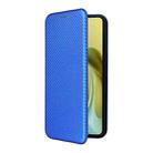 For Motorola Moto G86 5G Carbon Fiber Texture Flip Leather Phone Case(Blue) - 2