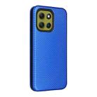 For Motorola Moto G86 5G Carbon Fiber Texture Flip Leather Phone Case(Blue) - 3