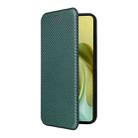 For Motorola Moto G86 5G Carbon Fiber Texture Flip Leather Phone Case(Green) - 2