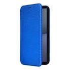 For Sony Xperia 1 VI 2024 Carbon Fiber Texture Flip Leather Phone Case(Blue) - 2