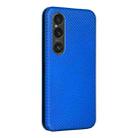 For Sony Xperia 1 VI 2024 Carbon Fiber Texture Flip Leather Phone Case(Blue) - 3