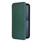 For Sony Xperia 1 VI 2024 Carbon Fiber Texture Flip Leather Phone Case(Green) - 2