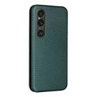 For Sony Xperia 1 VI 2024 Carbon Fiber Texture Flip Leather Phone Case(Green) - 3