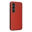 For Sony Xperia 1 VI 2024 Carbon Fiber Texture Flip Leather Phone Case(Brown) - 3