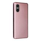 For Sony Xperia 10 VI 2024 Carbon Fiber Texture Flip Leather Phone Case(Pink) - 3
