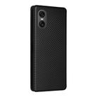 For Sony Xperia 10 VI 2024 Carbon Fiber Texture Flip Leather Phone Case(Black) - 3