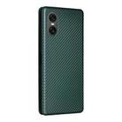 For Sony Xperia 10 VI 2024 Carbon Fiber Texture Flip Leather Phone Case(Green) - 3