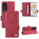 For Honor 90 Pro Magnetic Clasp Flip Leather Phone Case(Red) - 1