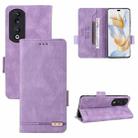 For Honor 90 Pro Magnetic Clasp Flip Leather Phone Case(Purple) - 1