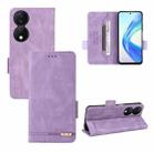 For Honor X7b Magnetic Clasp Flip Leather Phone Case(Purple) - 1