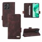 For Honor X8b Magnetic Clasp Flip Leather Phone Case(Brown) - 1