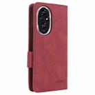 For Honor 200 Magnetic Clasp Flip Leather Phone Case(Red) - 3