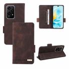 For Honor 200 Lite Global Magnetic Clasp Flip Leather Phone Case(Brown) - 1