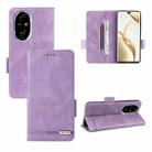 For Honor 200 Pro Magnetic Clasp Flip Leather Phone Case(Purple) - 1