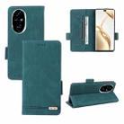 For Honor 200 Pro Magnetic Clasp Flip Leather Phone Case(Green) - 1