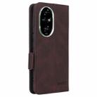 For Honor 200 Pro Magnetic Clasp Flip Leather Phone Case(Brown) - 3