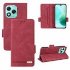 For Honor 400 Lite Global Magnetic Clasp Flip Leather Phone Case(Red) - 1