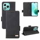For Honor 400 Lite Global Magnetic Clasp Flip Leather Phone Case(Black) - 1