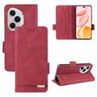 For Honor 400 Pro Global 160.8mm Magnetic Clasp Flip Leather Phone Case(Red) - 1