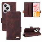 For Honor 400 Pro Global 160.8mm Magnetic Clasp Flip Leather Phone Case(Brown) - 1